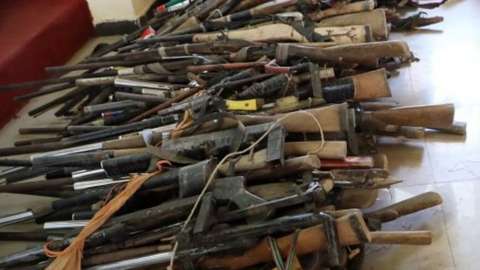 Nigerian Police Uncovers Illegal Gun Producing Factory MediaageNG Lagos - Mediaage NG News - The Nigerian police has uncovered a blacksmith's factory producing illegal firearms in Lagos.