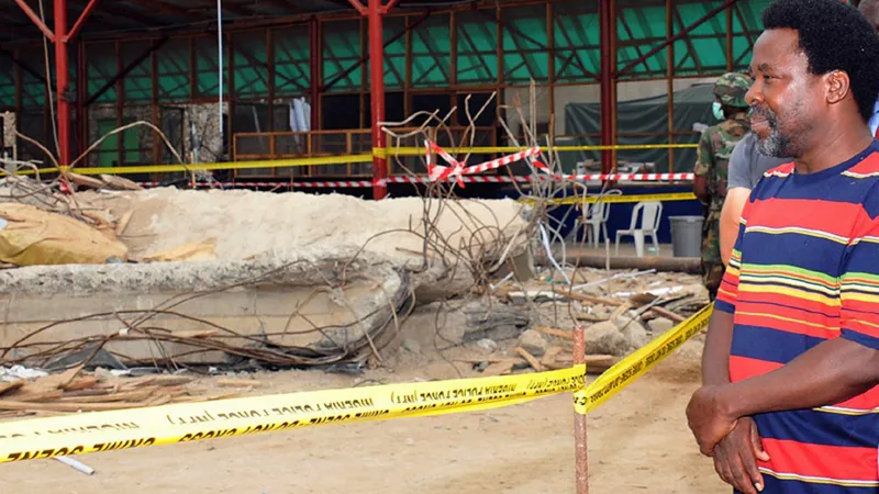 MediaageNG Late TB Joshua Lied, Hid Dead Bodies, Intimidated Families To Cover Up For Building Collapse LAGOS, Nigeria - Mediaage NG News - New evidences have been unearthed concerning claims by the late Nigerian megachurch leader TB Joshua that a building collapse which happened in his church nearly ten years ago was caused by a mysterious plane that flew over the building.