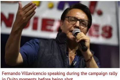 Ecuadorian Presidential Candidate Shot Dead At Campaign Rally MediaageNG A presidential candidate in Ecuador's forthcoming election, Fernando Villavicencio was on Wednesday shot dead at a campaign rally in the in the northern city of Quito, the country's capital.