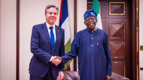 MediaageNG US Assures Nigeria On Strong Security Partnership ABUJA, Nigeria - Mediaage NG News - West Africa's security issues were discussed between Nigerian President, Bola Tinubu and visiting US Secretary of State, Anthony Blinken, who is on a four-countty African tour.